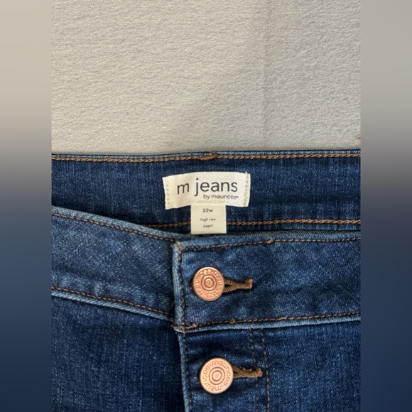 M Jeans by Maurices High Rise Capris 21” Skinny Capri 22W Super Stretch - Picture 6 of 10